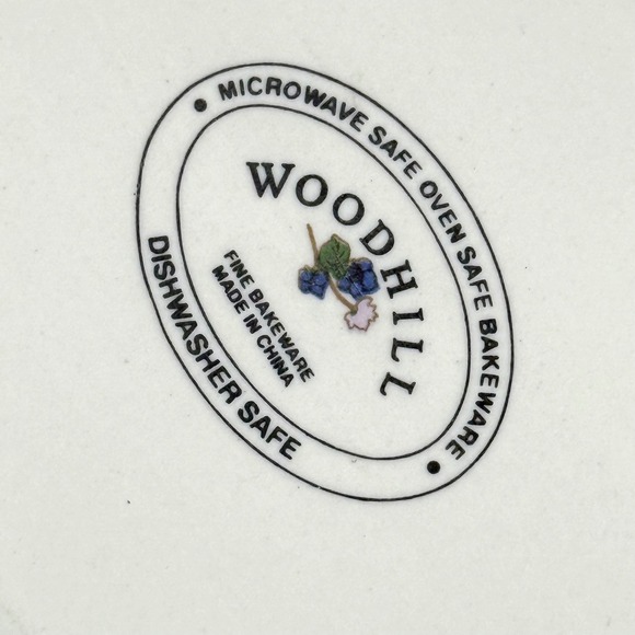 Woodhill Fine Bakeware Au Gratin Dishes Floral Design Oven Safe Set of 2 - Picture 8 of 8